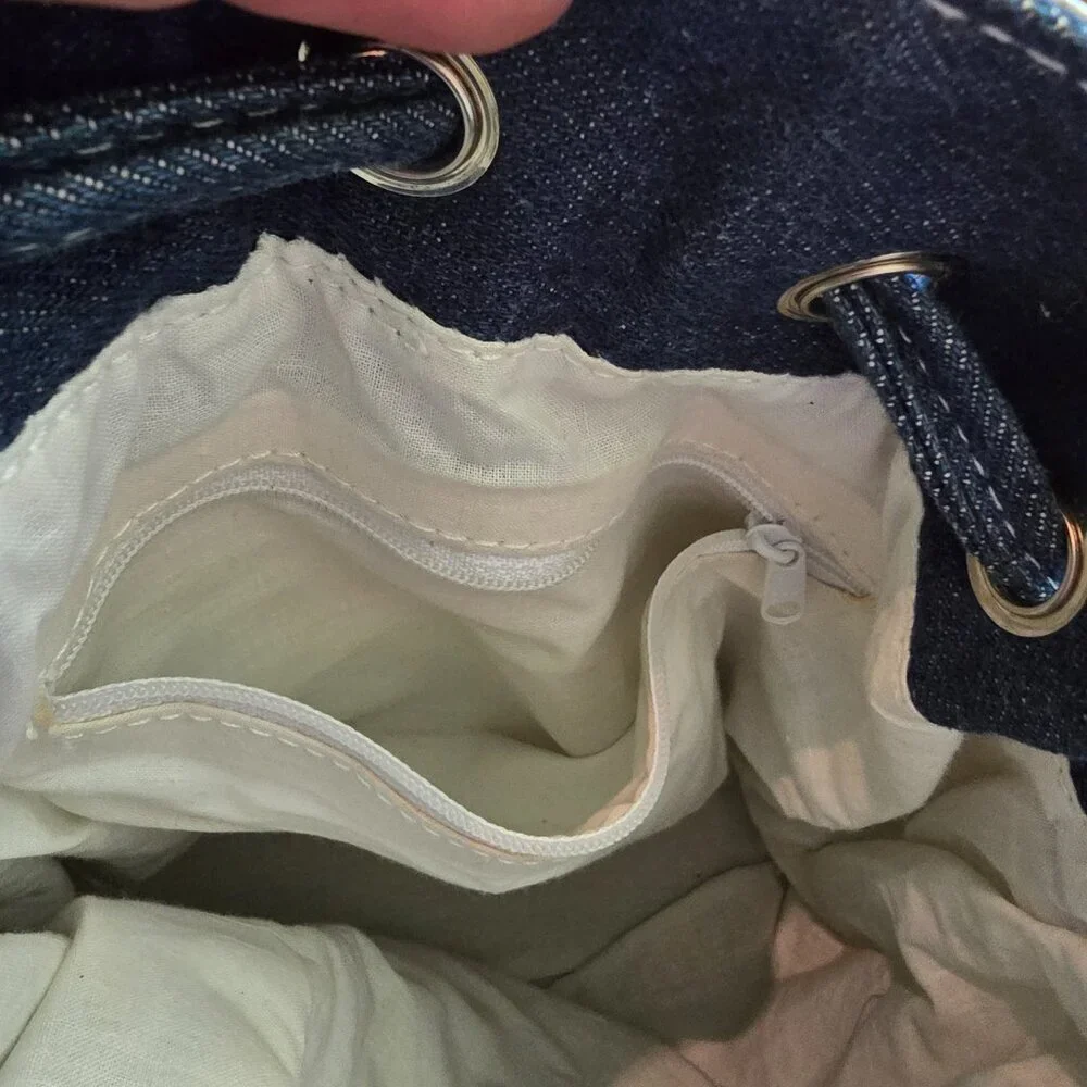 Y2K Denim & Metallic Bag with Mixed Metal Bling - Picture 7 of 14